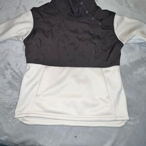 The North Face Black and Cream Sweatshirt